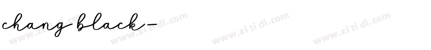 chang black字体转换
